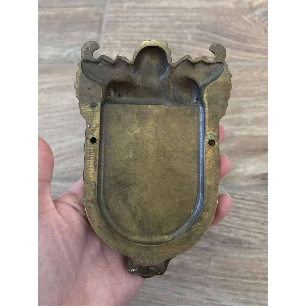 VINTAGE Solid Brass‎ Building Door Knocker Heavy Duty Nolte Hand Written
